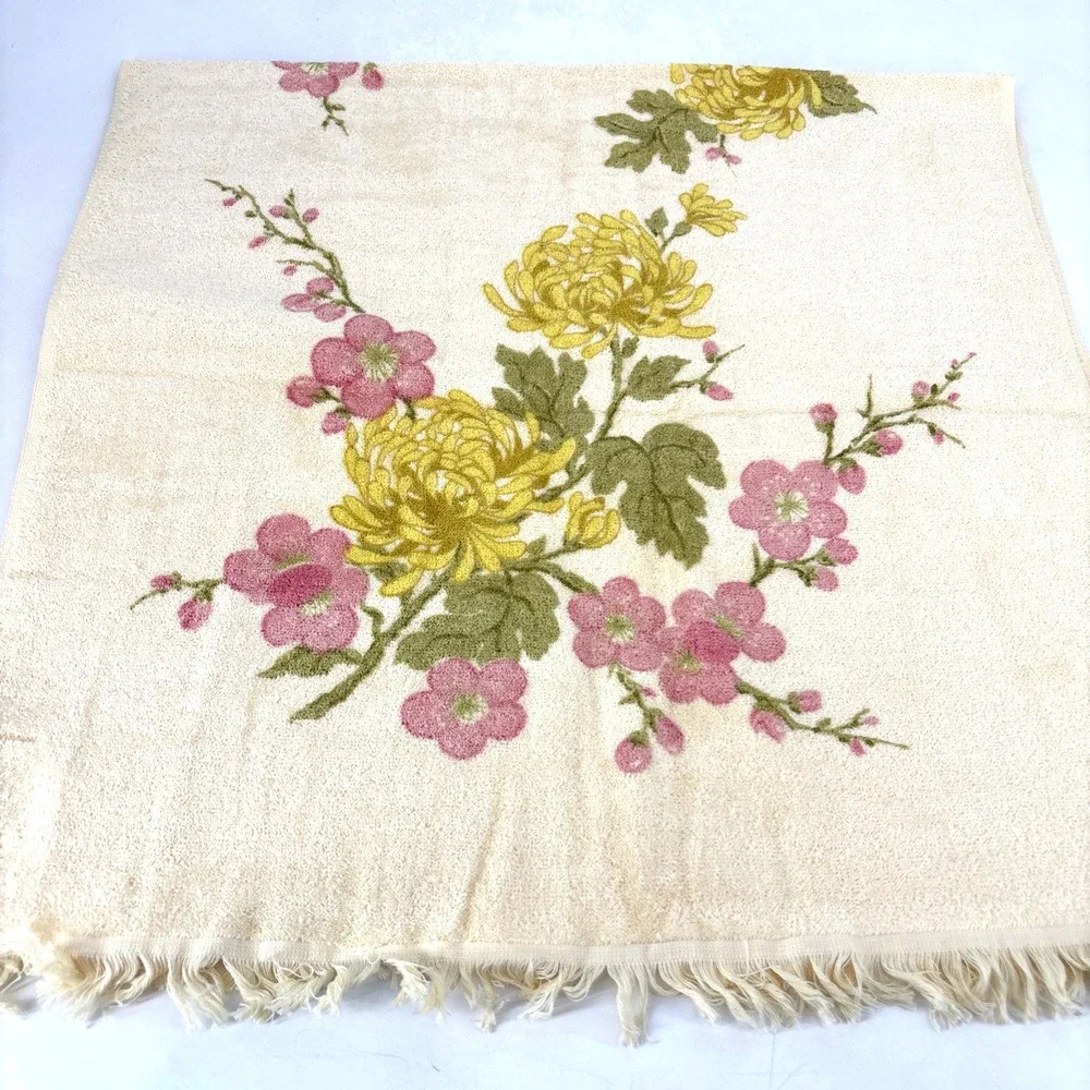 Sears print fringe washcloths